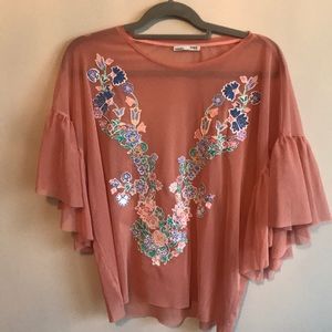 Zara Sheer Floral Top